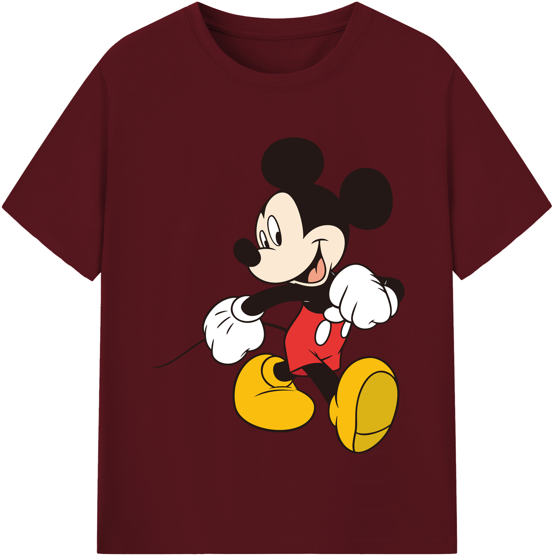（画像用） ミッキーマウス Mickey Mouse 綿100％半袖Tシャツ（フロントプリント）